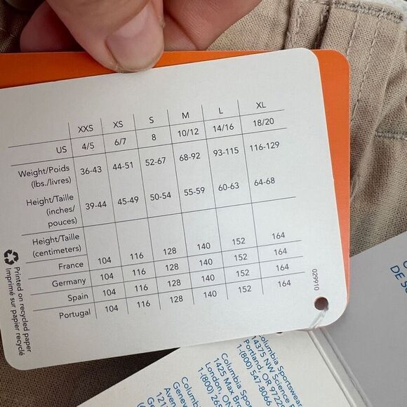 Boys Columbia Half Moon Performance Fishing Gear Shorts size XL Light Khaki Tan - Picture 16 of 16